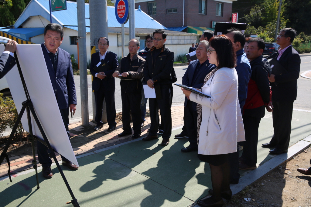 오성그린빌라트 진입로 사업장답사