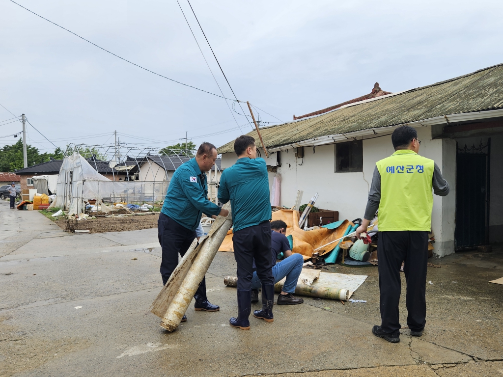 2025년 7월 18일 수해지역 현장답사 및 복구작업
