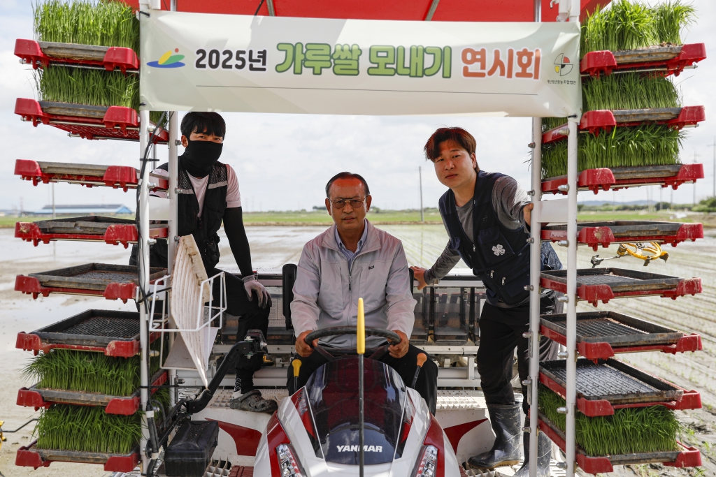 가루쌀 생산단지 시연회