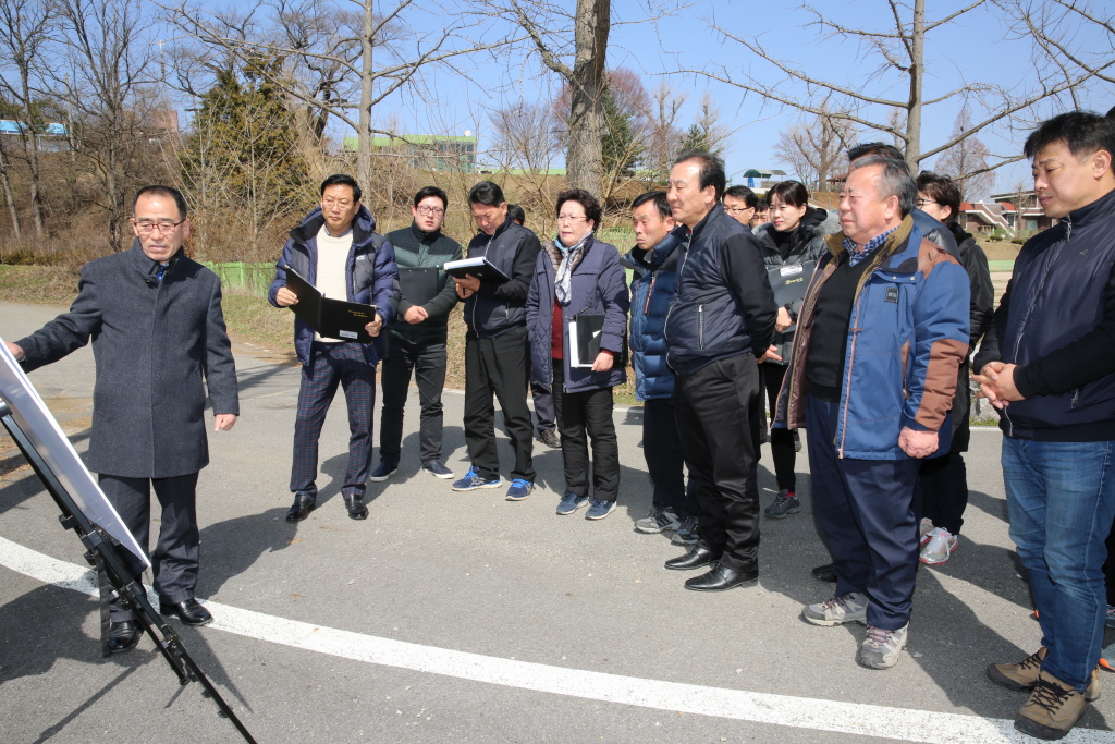 봉산 게이트볼장 조성사업장 답사