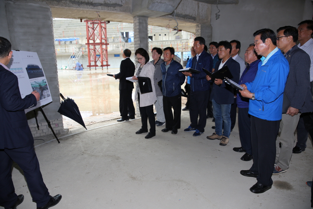 예산군민체육관 건립사업장 답사