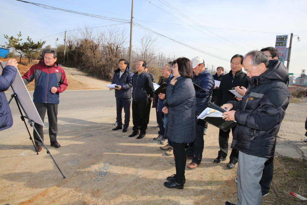 삽교역사거리 회전교차로 조성사업장 답사