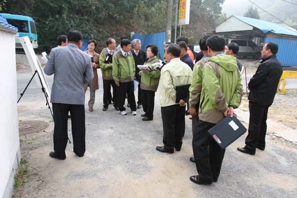 주교7리 도로확.포장 공사 사업장답사