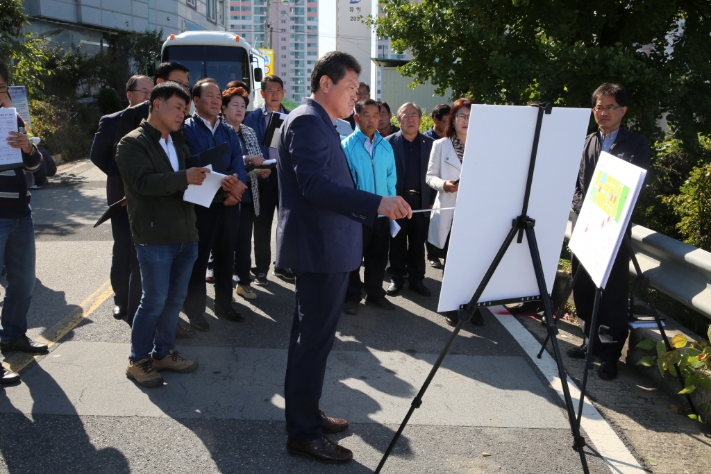 산성리 도시계획도로 사업장답사