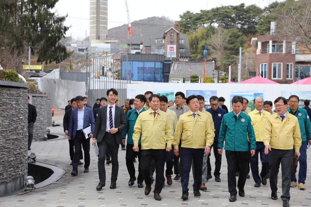 행정안전부 차관 현장방문(예당호, 상설시장)