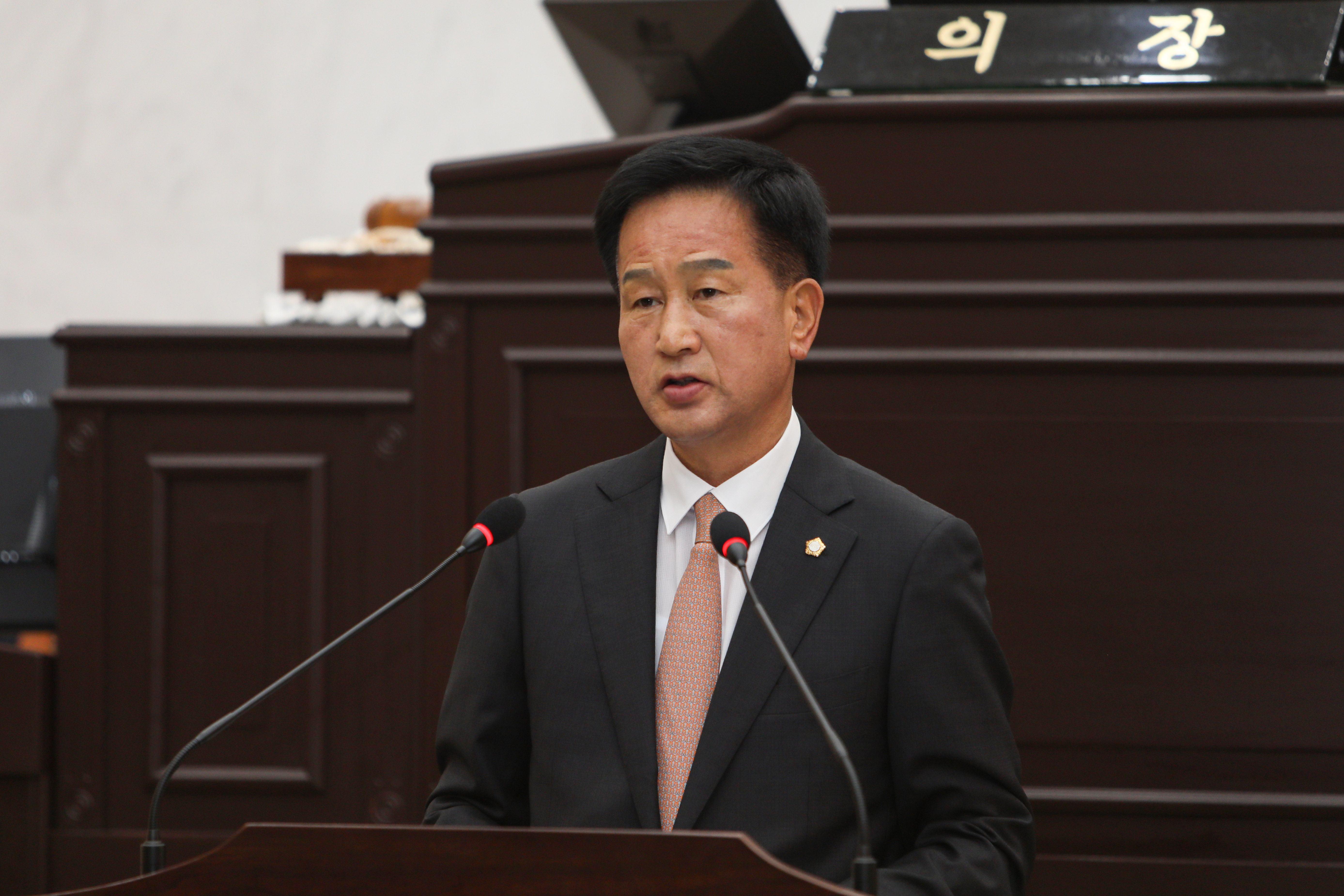 '제10대 예산군의회 개원식 개최' 게시글의 사진(3) '박중수 의장 (1).jpg'