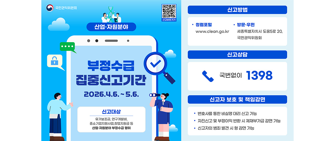 산업·자원분야 부정수급 집중신고기간